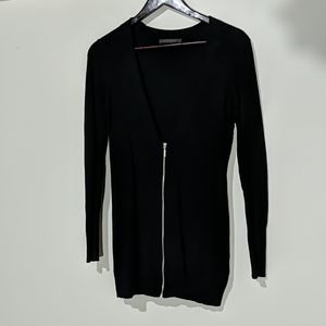 Deep V, Zipper front cardigan